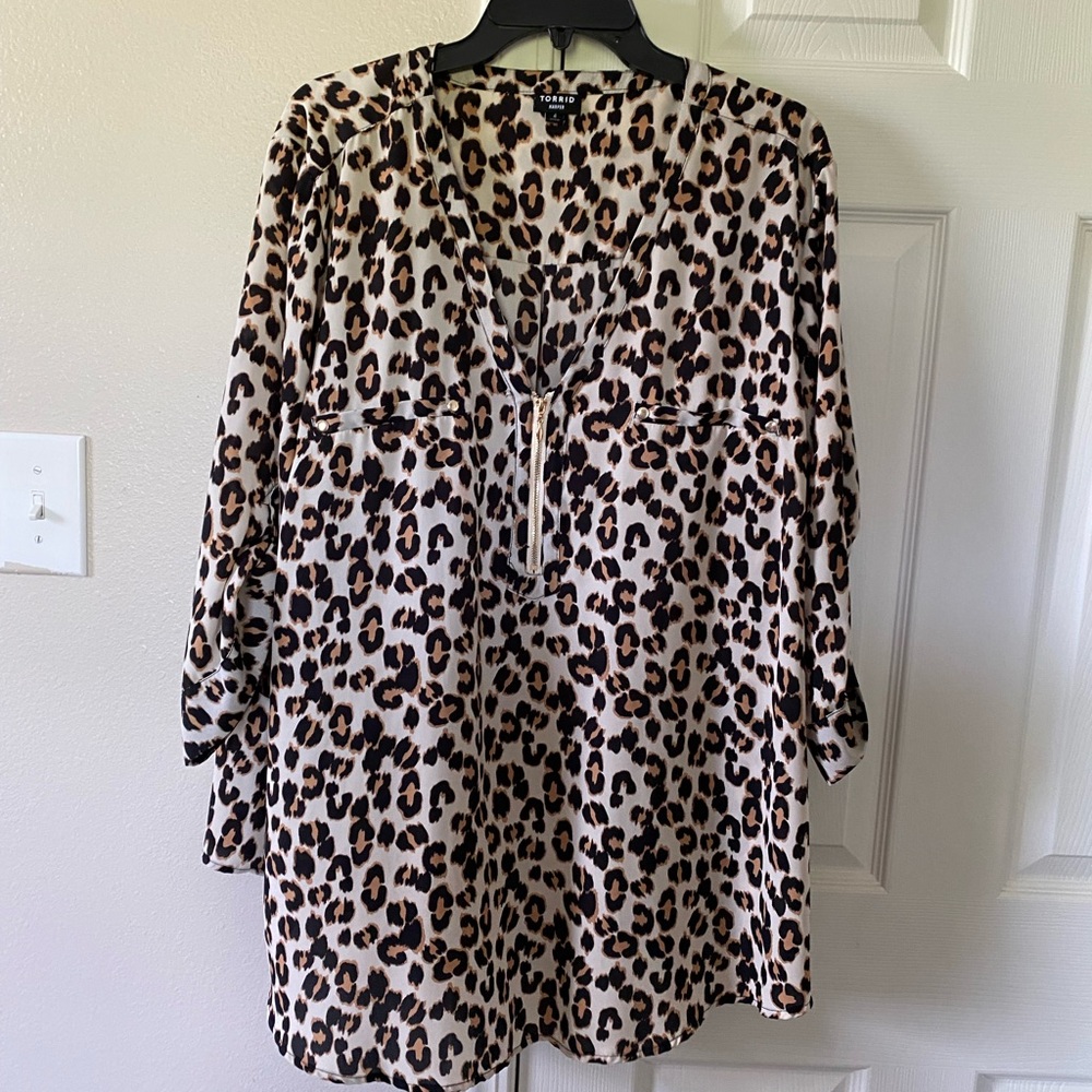 Torrid Harper Animal Print Blouse